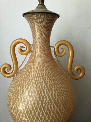 Vintage Murano Glass Table Lamp Seguso 2