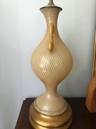 Vintage Murano Glass Table Lamp Seguso 5