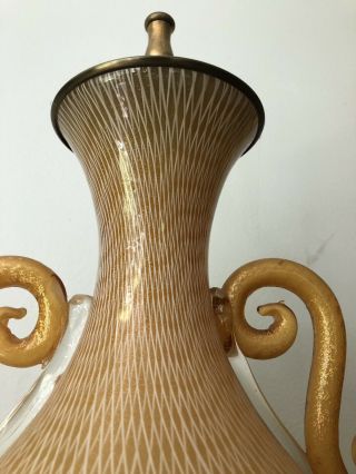 Vintage Murano Glass Table Lamp Seguso 9