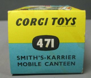 Corgi 471 Vintage 1960 ' s Smith ' s - Karrier Mobile Canteen Snack Bar w/Original Box 7