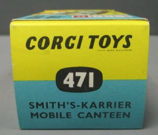 Corgi 471 Vintage 1960 ' s Smith ' s - Karrier Mobile Canteen Snack Bar w/Original Box 8