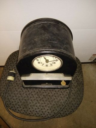 Vintage Tombstone Simplex Time Recorder Co.  time clock Gardner,  MASS label 3