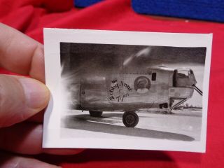 Old Ww2 Military Photo Snapshot Aircraft Nose Art A - 51