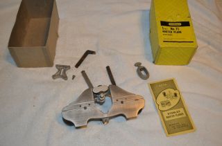 Vintage STANLEY No.  71 Router Plane w/Depth Stop & Throat Attachment 3 cutters 3