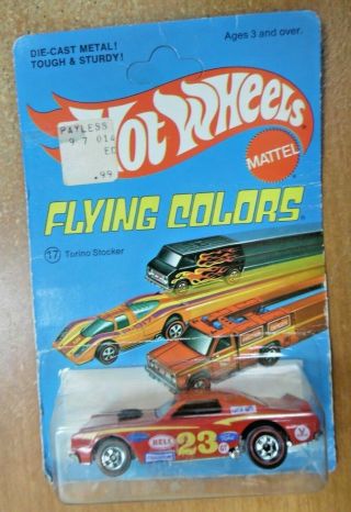 Vintage 1975 Hot Wheels Redline Flying Colors Torino Stocker.  17 Orig.  Bp Unpunc