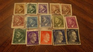 Hitler,  Ww2 Wwii Nazi Germany 25 Adolf Hitler Head Stamps