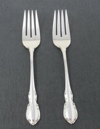 Towle Sterling Silver Legato Salad Forks Set Of 2 No Monogram 6 1/2 Inch 40g Ea
