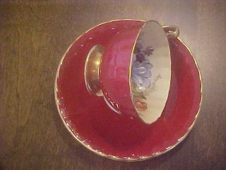 Vintage Aynsley England Cabbage Rose signed J.  A.  Bailey Desert Plate Cup &Saucer 7