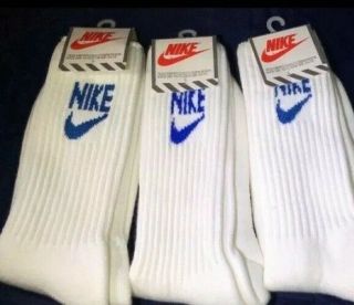 3pairs Vintage 70s 80s Nike Nwt 80 Hi - Bulk Orlon Thick White Socks