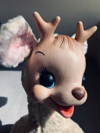 Vintage 1960s Rushton Star Creation Reindeer Rubber Face. 4