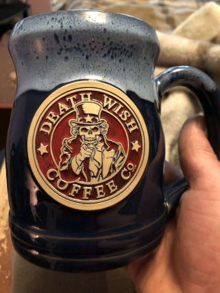 Death Wish Deneen Pottery 4th Of July Uncle Sam Coffee Mug 1160/2000 (rare)