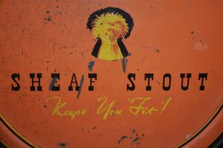 Tooths Sheaf Stout Beer Metal Tray Keeps You Fit Vintage 40 ' s Extremely Rare 2