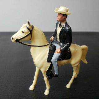 Vtg Hartland Plastic Bret Maverick Figure With Horse & Accessories Cowboy Toy