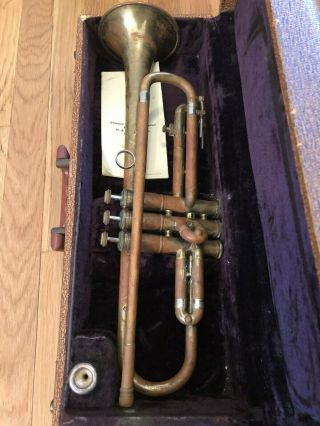 Vintage Ambassador F.  E.  Olds & Son Trumpet,  Fullerton,  Ca,  W/ Orig.  Case,  1950 