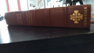 Schuyler Quentel ESV Antique marble Brown Goatskin Bible 3