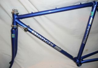 Vintage Bianchi Coulmbus Steel Road Bike Frame Fork Touring Tour Race Small 47cm