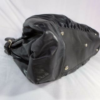 Authentic Gucci Pop Bamboo Black Leather Large Tote Satchel Handbag Purse VGC 5