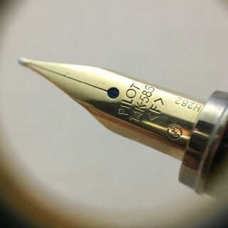129 Pilot Fountain Pen Model R Steel Barrel Gold Nib Vintage Made in Japan 7