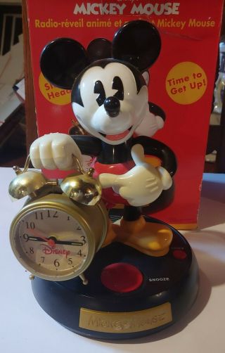 Disney Mickey Mouse Talking animated talking Alarm Clock Vintage 2
