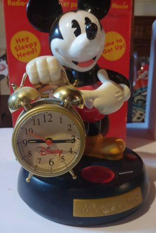 Disney Mickey Mouse Talking animated talking Alarm Clock Vintage 3