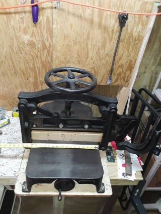 vintage guillotine 16 ' paper cutter,  Circa 1889 8
