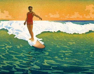 The Duke Kahanamoku Surfing Hawaii Aloha Vintage Art Poster Print Giclee 4