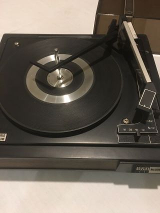 Vintage Bsr Mcdonald 310 4 Speed Turntable With Lid Complete,  Cleaned And