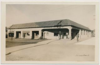 Rppc Pismo Beach Ca Pomeroy Garage Gas Station Vintage Real Photo Postcard