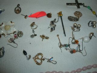 vintage jewelry,  necklaces,  watches,  ear studs,  etc.  1 ct dia.  unmntd w/14 kt band 2
