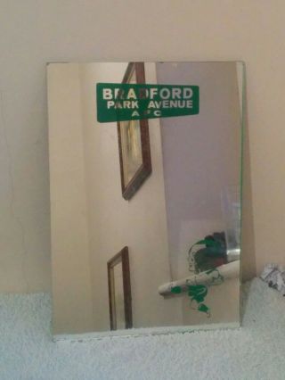 Vintage Bradford Park Avenue Advertising Football Mirror.  Rare Memorabilia