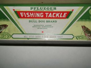 VTG PFLUEGER GLOBE 3750 LURE w BOX PAPERS 5 1/4 Inches FISHING TACKLE TRADEMARK 8