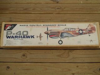 Top Flite ' s P - 40 WARHAWK R/C Model Airplane Kit Vintage Warbird 2