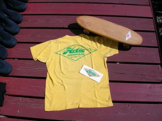 Vintage Hobie Skateboard Waterslide Sidewalk Surfboard Decal & Tee Shirt Set