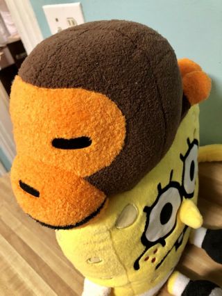 A Bathing Ape Baby Milo X Spongebob Squarepants Large Plush Toy RARE 6