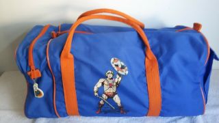 Vintage Masters of the Universe Accessories Lot; Duffle Bag,  Backpack,  TV Tray 5