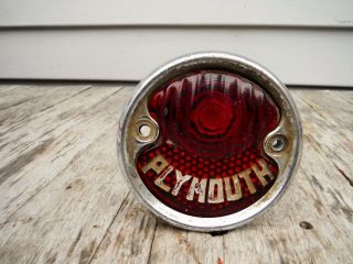 Vintage 1932 - 1933 Plymouth Script Taillight Tail Light Lens Neat Nr Glass Lens