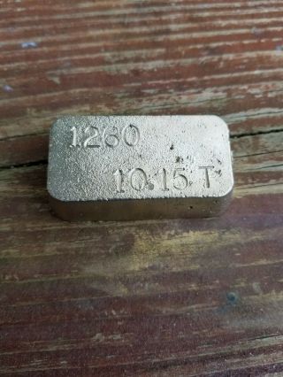 Rare Vintage Pmp Hand Poured 10 Oz Silver Bar.  999 Low Number Issues