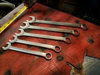 Vintage International Harvester 5 piece set combination wrench old IH tools IHI 4