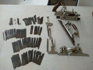 Vintage Stanley Planer No.  55 With Wood Cutting Bits 61 Pc 2