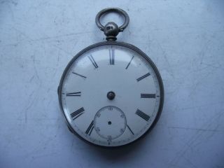 London 1865 Fusee Pocket Watch Good Chain And Balance 49mm 101gr