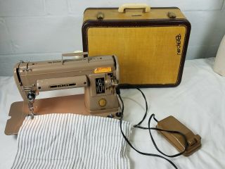Vintage Singer 301a Electric Sewing Machine With Hard Case Read