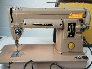 Vintage Singer 301A Electric Sewing Machine With Hard Case Read 2