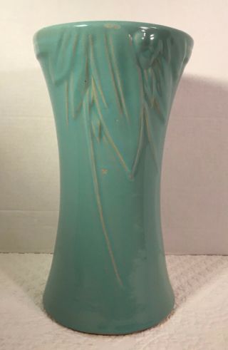 Rare Vintage Nelson Mccoy Art Pottery Vase Ca 1926 Berries & Leaves 12 " H