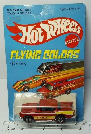 Vintage 1975 Hot Wheels Redline Flying Colors 1957 Chevrolet No.  9