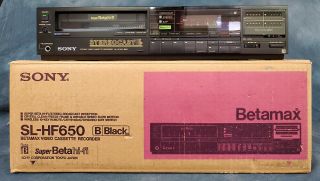 Vintage Sony Sl - Hf650 Betamax Player - Recorder Beta - Hi Fi Audio 1986 Japan