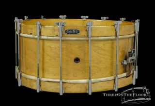 1900s / 1910s Leedy Mfg Single Tension Vintage Snare Drum : 6 X 16