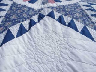 EXQUISITE VINTAGE COUNTRY BARN STAR FIELD OF STARS FARMHOUSE HOME MADE OLD QUILT 9