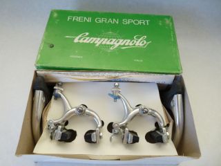 Campagnolo Gran Sport Brake Set Calipers & Levers Vintage Racing Bicycle Nos