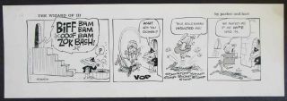 Rare Large Wizard Of Id Comic Strip Drawn By Brant Parker 11/26/65