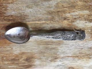 Antique/vintage Egyptian Solid 800 Silver King Tut Souvenir Spoon